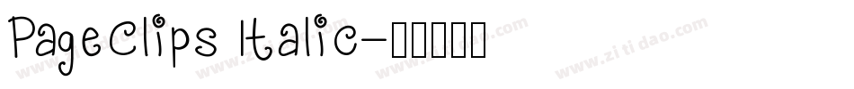 PageClips Italic字体转换